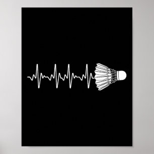 Poster Badminton cool Pour Hommes Femmes Navette Sports T