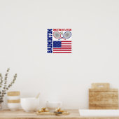 Poster Badminton des États-Unis (Cuisine)