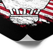 Poster Badminton - Drapeaux Américains Tees de Badminton (Coin)