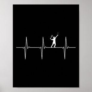 Poster Badminton Ecg fréquence de pulse de la navette