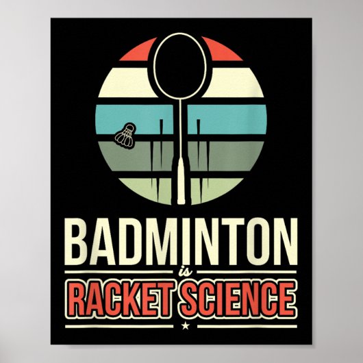 Poster Badminton Est La Science Des Raquettes (Devant)