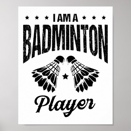 Poster Badminton Est Ma Vie Badminton Player Shuttle (Devant)