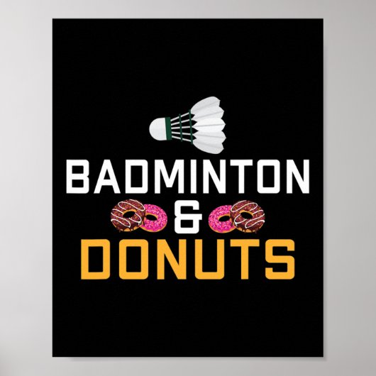 Poster Badminton Et Amant De Donuts Badminton (Devant)