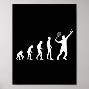 Poster Badminton Evolution Shuttle amusant
