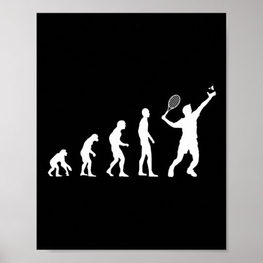 Poster Badminton Evolution Shuttle amusant (Devant)