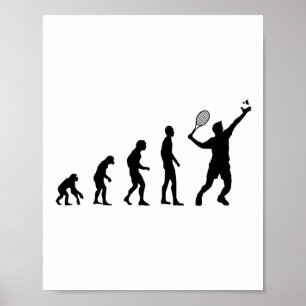 Poster Badminton Evolution Shuttle amusant
