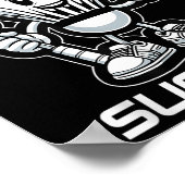 Poster Badminton Forever Cartoon Shuttle Et Racket Graphe (Coin)