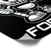 Poster Badminton Forever Cartoon Shuttle Et Racket Graphe (Coin)