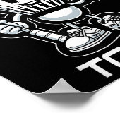 Poster Badminton Forever Cartoon Shuttle Et Racket Graphe (Coin)