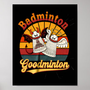 Poster Badminton Goodminton Funny Sports Humour
