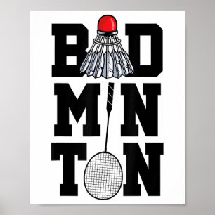 Poster Badminton Graphic Badminton Player Navette Sports