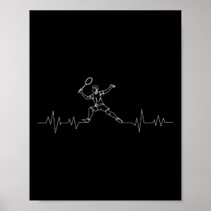 Poster Badminton Heartbeat Navette Garçons Enfants Jeunes