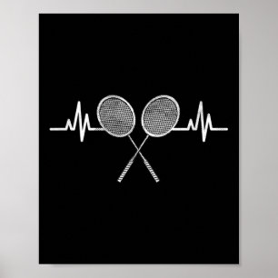 Poster Badminton Heartbeat Sports amateurs Sporty Boys