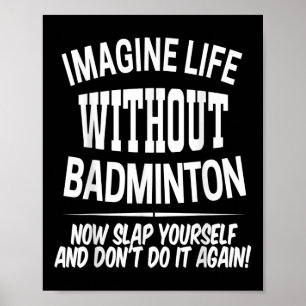 Poster Badminton Hommes Et Femmes Joueur Birdie Enfants
