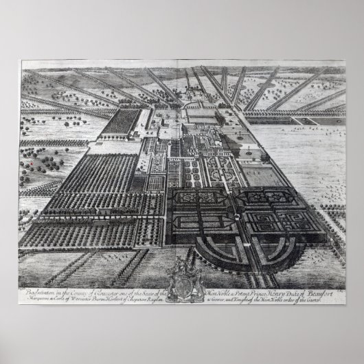 Poster Badminton House dans le comté de Gloucester (Devant)