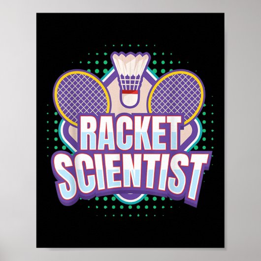 Poster Badminton I Racket Scientifique I Racket Badminton (Devant)