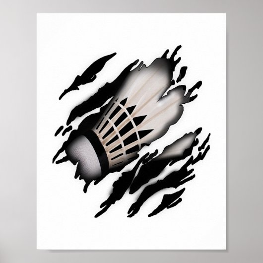 Poster Badminton In Me Design (Devant)