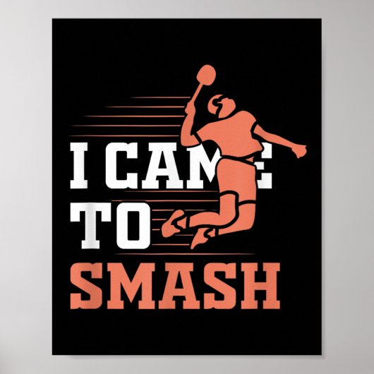 Poster Badminton Je Suis Venu À Smash (Devant)