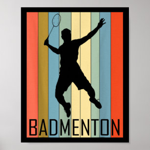 Poster Badminton - Joueur de badminton 