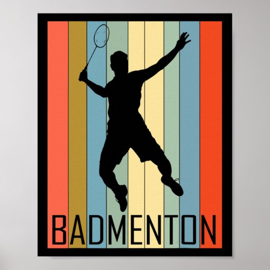 Poster Badminton - Joueur de Badminton (Devant)
