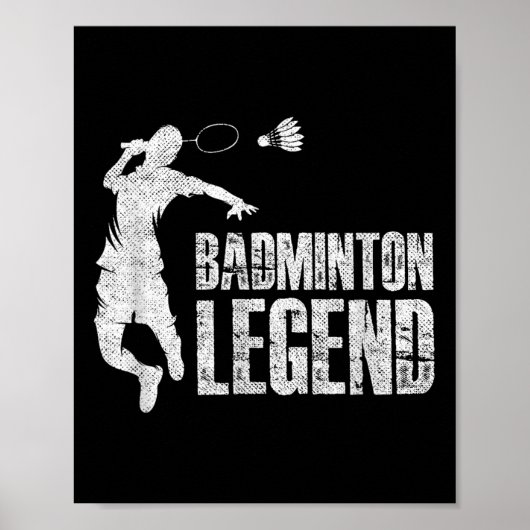 Poster Badminton Legend _ Racket Shuttle _ Badminton Play (Devant)
