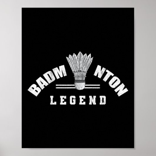 Poster Badminton Legend Shuttle Birdie Badminton (Devant)