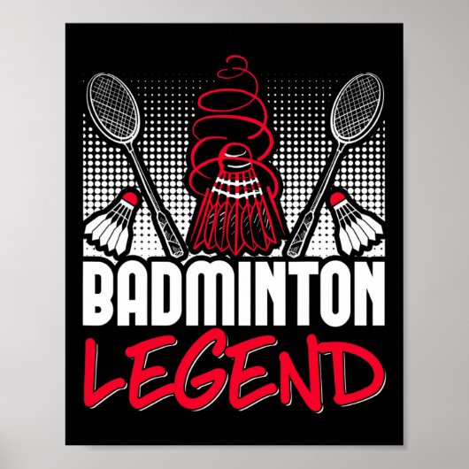 Poster Badminton Living Legend Player Sport Shuttle (Devant)