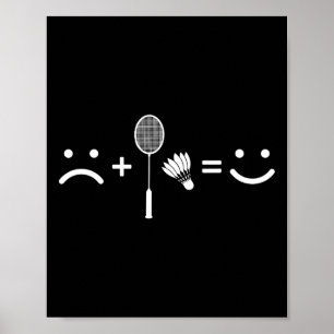 Poster Badminton Love Happy Team Player Coach