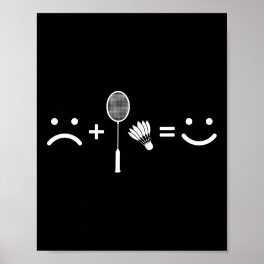 Poster Badminton Love Happy Team Player Coach (Devant)