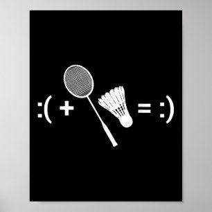 Poster Badminton Love Shuttle Racquet Sport Badminton