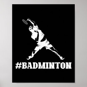Poster Badminton Lover Funny Sports Joueur Entraîneur Gra