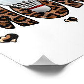 Poster Badminton Maman Leopard Funny Badminton Maman Mère (Coin)