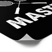 Poster Badminton Master Funny Badminton Player Shuttle Ra (Coin)