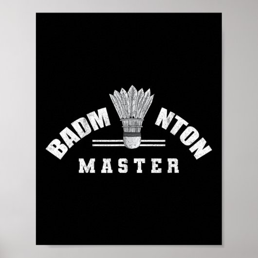 Poster Badminton Master Shuttle Birdie Badminton (Devant)