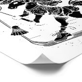 Poster Badminton Mode On Shuttle Racket  (Coin)