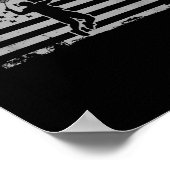 Poster Badminton navette drapeau américain (Coin)