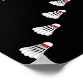 Poster Badminton - Navettes Volant En Formation V (Coin)