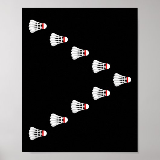 Poster Badminton - Navettes Volant En Formation V (Devant)