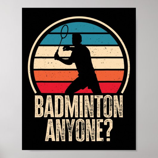 Poster Badminton N'Importe Qui Badminton Lover (Devant)