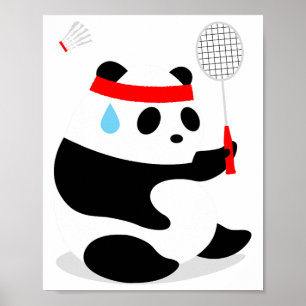 Poster Badminton Panda se faire suer disparu