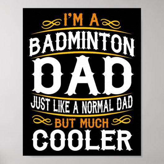 Poster Badminton Papa (Devant)