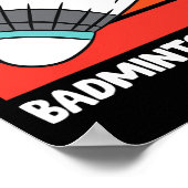 Poster Badminton Papa Funny Badminton Père (Coin)