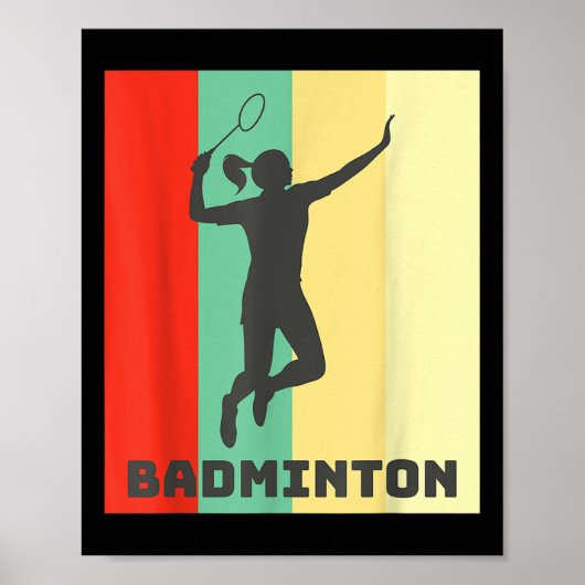 Poster Badminton Player Badminton Lover  (Devant)