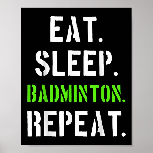 Poster Badminton Player Gift  (Devant)