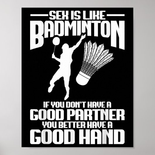 Poster Badminton Player Good Hand Shuttle Player Badminto (Devant)