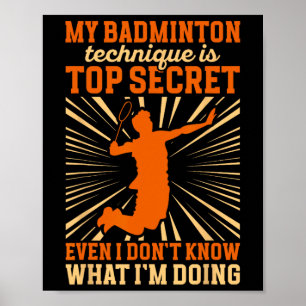 Poster Badminton Player My Badminton Technique