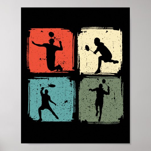 Poster Badminton Player Outfit Badminton Player Shuttle (Devant)