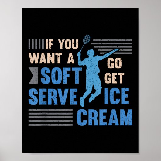 Poster Badminton Player Soft Sert Badminton (Devant)
