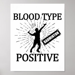 Poster Badminton Positif Navette Court Jeu Sport Badmin