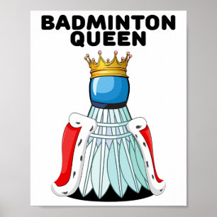 Poster Badminton Queen Girls Badminton Shirt Womens Badmi